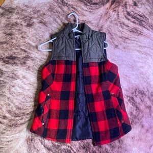 Buffalo plaid vest